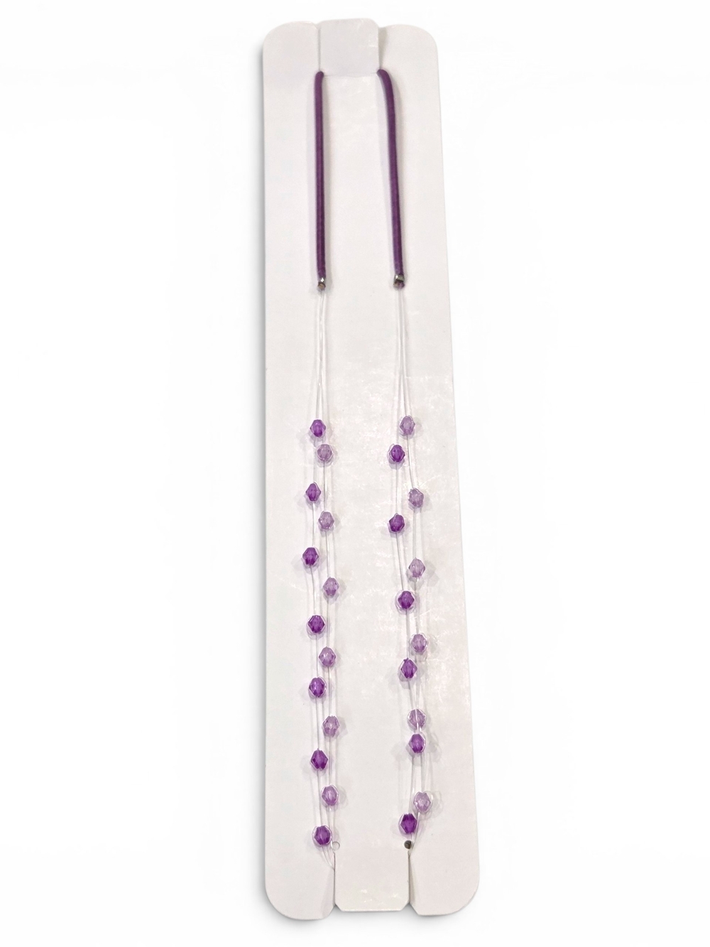 Vintage Avon 2000 Double Illusion Headband Purple Floating Beads Deadstock NIB